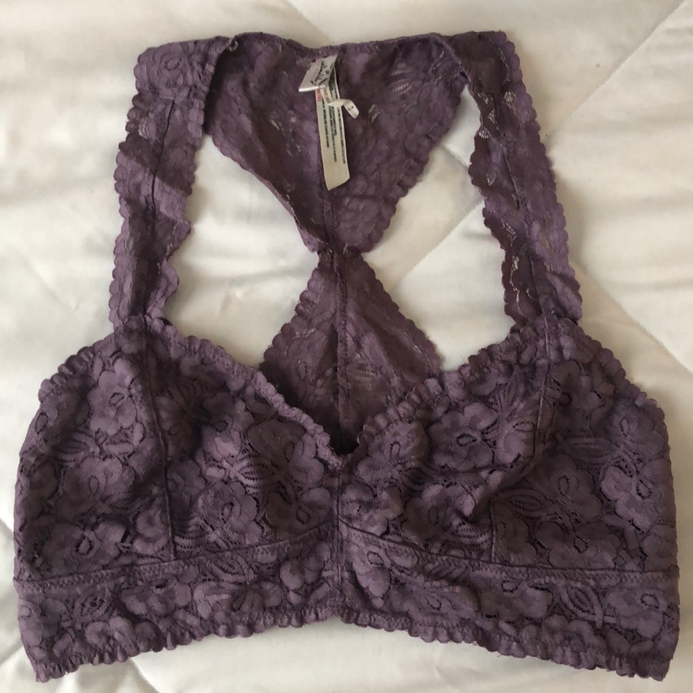 Free people lilac purple lace bralette